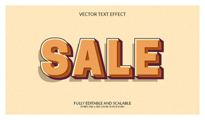 Wall Mural - Sale Modern 3D Editable Text Effect Template