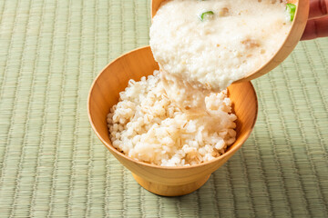 Wall Mural - むぎとろごはん　Rice with grated yam and barley