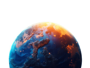 illuminating sunlight - radiant earth - transparent background- made with generative ai