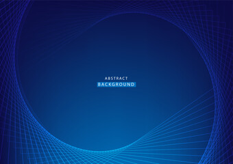 Aufkleber - Modern blue background template. Abstract line high tech frame. Concept technology, futuristic, big data, Ai, network, business, online, financial, presentation