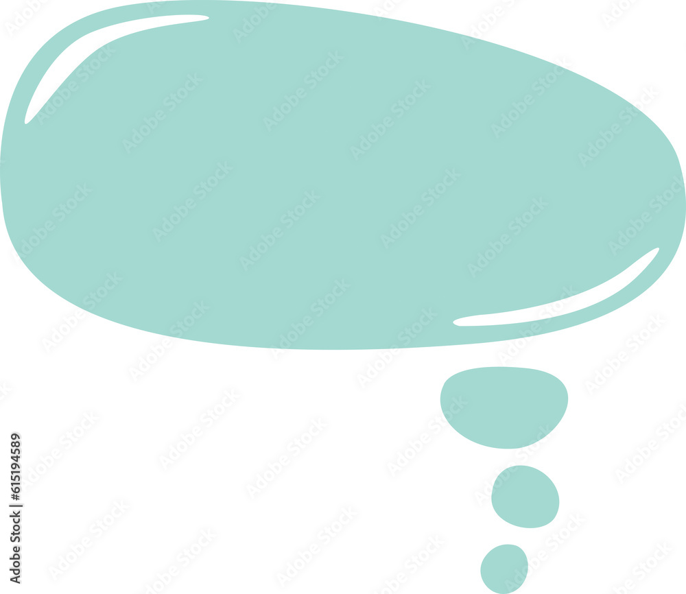 Digital png illustration of green speech bubble on transparent ...