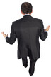 © vectorfusionart - Digital png photo of rear view of caucasian businessman on transparent background