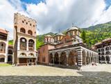 Fototapeta Miasto - Rila Monastery, the most famous Bulgarian monastery located in the Rila Mountains