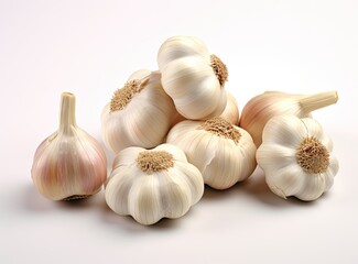 garlic bulb and garlic cloves created with Generative AI technology