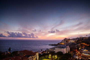 Sticker - sunset skyline of Funchal