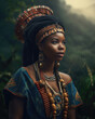 © Daniel L - Generative AI Illustration of an African Woman in Elaborate Clothing