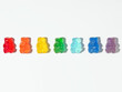 © Diana Vyshniakova - Gummy bears in rainbow colors, isolated on white background