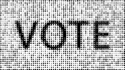Wall Mural - vote comical dots halftone background animation