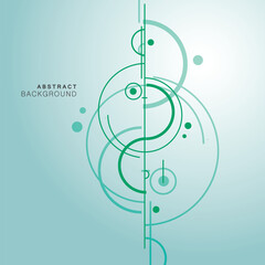 Poster - Vector lines circle shpes. Technology spiral design element. Abstract geometric illustration