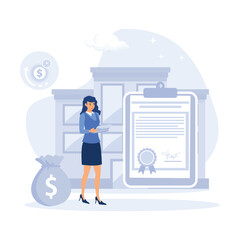 Poster - finance and investment. financial and stock trading concept. flat modern vector illustration
