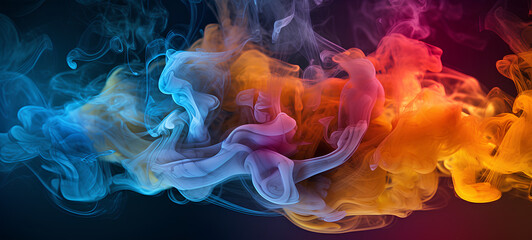 Wall Mural - Background with color smoke everywhere. IA generative.