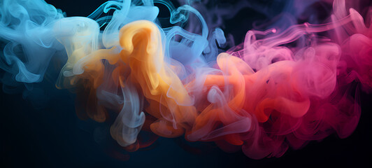 Wall Mural - Background with color smoke everywhere. IA generative.