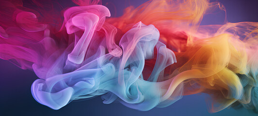 Wall Mural - Background with color smoke everywhere. IA generative.