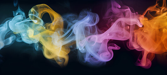 Wall Mural - Background with color smoke everywhere. IA generative.