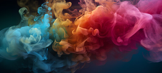 Wall Mural - background with color smoke everywhere. ia generative.