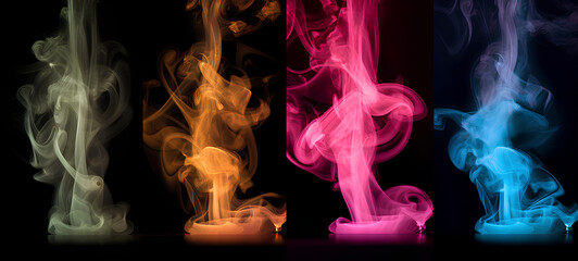 Wall Mural - Background with color smoke everywhere. IA generative.