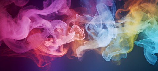 Wall Mural - Background with color smoke everywhere. IA generative.