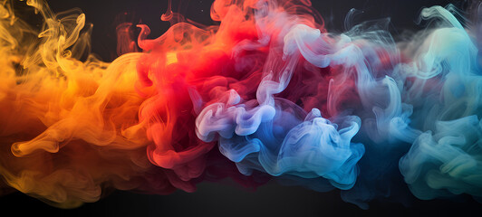 Wall Mural - Background with color smoke everywhere. IA generative.