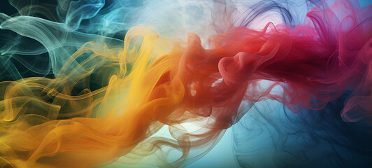 Wall Mural - Background with color smoke everywhere. IA generative.