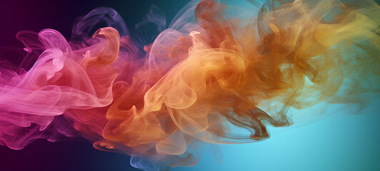 Wall Mural - Background with color smoke everywhere. IA generative.