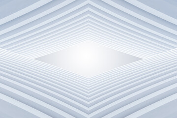 Poster - Abstract white geometric background 3d rendering