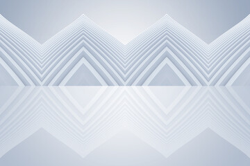 Poster - Geometric background artificial white futuristic spatial background 3D rendering