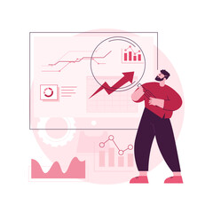 Poster - Business analysis abstract concept vector illustration. Identify business needs, determine solutions, writing project and software requirements, SWOT Analysis, process modelling abstract metaphor.