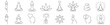 Wellness, relaxation, health, exercise, yoga, spa, diet, wellbeing, icon set collection.