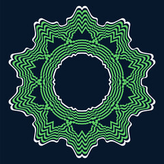 Poster - Symmetrical composition of wavy lines. Abstract element for design. Vector illustration. Modern graphic design.