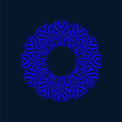 Poster - Symmetrical composition of wavy lines. Abstract element for design. Vector illustration. Modern graphic design.