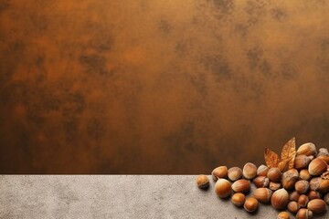 Poster - Acorn botany background. Generate Ai