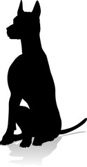 Wall Mural - Dog Silhouette Pet Animal