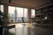 © vector image - a modern simple interior office, ultra realistic, less noice, empty no person, 32K uhd, generative ai