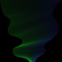 Wall Mural - abstract polygonal space low poly dark background with connecting dots and lines. 3d rendering. conn