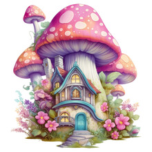 Watercolor Clip Art, Watercolor Sublimation Design, Mushroom Clip Art