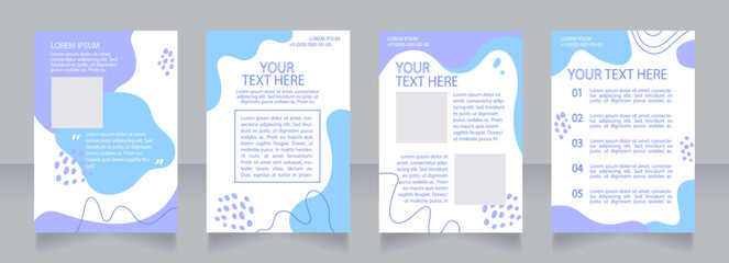 Dental clinic advertisement blank brochure layout design. Oral health. Vertical poster template set with empty copy space for text. Premade corporate reports collection. Editable flyer paper pages