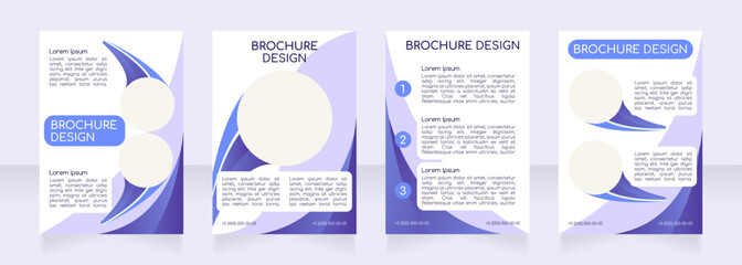 Technological innovation in business blank brochure layout design. Vertical poster template set with empty copy space for text. Premade corporate reports collection. Editable flyer paper pages