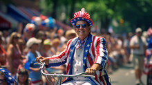 Man Celebrating 4th Of July
