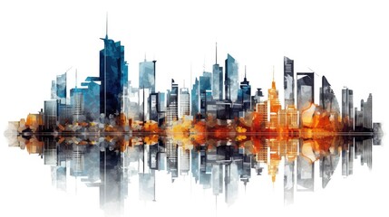 Wall Mural - panorama city illustration material