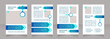 Career prospects and benefits blank brochure layout design. Vertical poster template set with empty copy space for text. Premade corporate reports collection. Editable flyer 4 paper pages