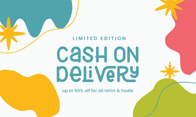 Wall Mural - Cash On Delivery social media post promoted. vector design