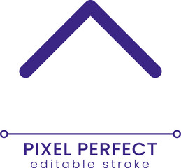 Poster - Scroll up pixel perfect RGB color ui icon. View chat history. Previous message. Simple filled line element. GUI, UX design for mobile app. Vector isolated pictogram. Editable stroke. Poppins font used