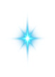 © Orange Sky - Blue star and sparks isolated on transparent background. Flares and sunbursts. Glowing light effects. PNG.