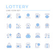 © motorama - Set color line icons of lottery