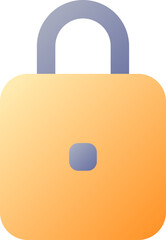 Poster - Padlock pixel perfect flat gradient color ui icon. Cyber security service. Closed access to data. Simple filled pictogram. GUI, UX design for mobile application. Vector isolated RGB illustration