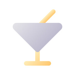 Poster - Bar pixel perfect flat gradient two-color ui icon. Drinking cocktail. Hotel. Public place. Simple filled pictogram. GUI, UX design for mobile application. Vector isolated RGB illustration