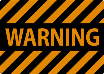 Wall Mural - Warning Sign On White Background