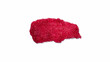 Smears of body scrub on white background. Fruit and berry body scrub texture of the swatch. Cosmetic smear