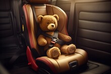 Teddy Bear Enhancing Safety In Car Seats. AI