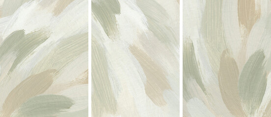 abstract background set in earthy colors. acrylic hand painted template. art texture with paint brus